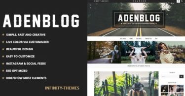 Aden - A Wordpress Blog Theme