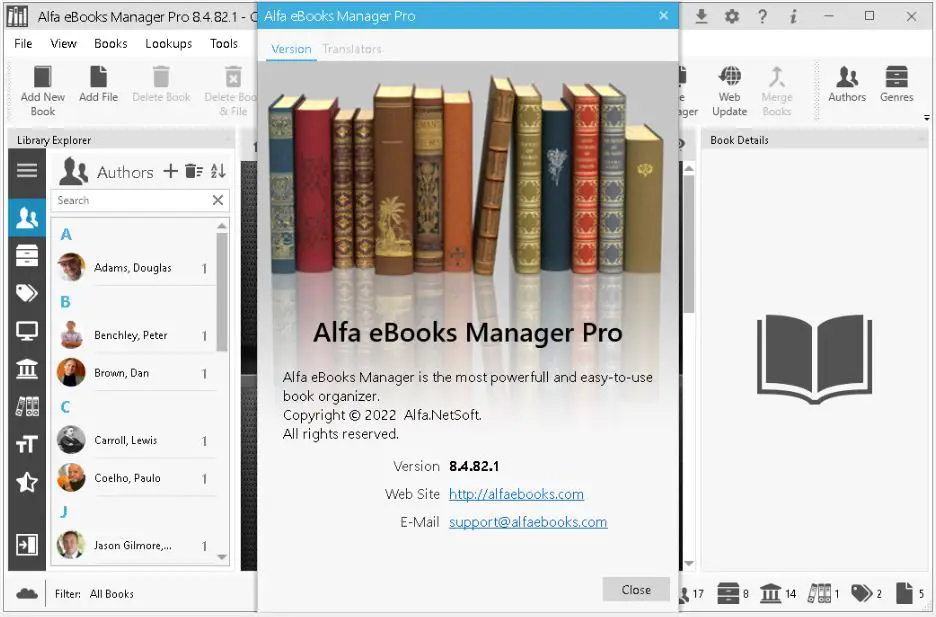 Alfa eBooks Manager Pro / Web v8.4.82.1 