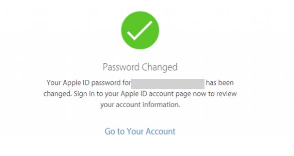 Apple ID Password Changed