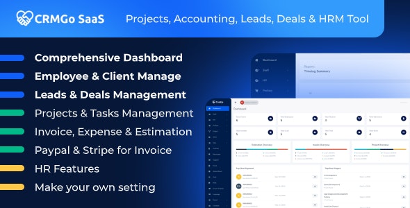CRMGo SaaS– Projects Accounting Leads Deals & HRM Tool