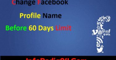 Change Facebook Profile Name Before 60 Days