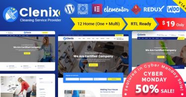 Clenix – Cleaning Services WordPress Theme