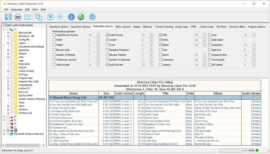 Directory Lister Pro v2.46 Professional Edition (x64)