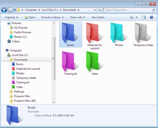 change folder color windows 8