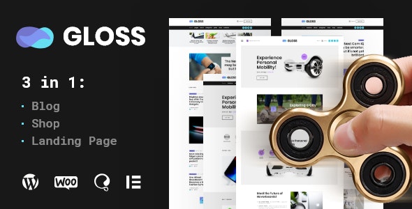 Gloss – Viral News Magazine WordPress Blog Theme + Shop