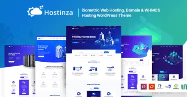 Hostinza- Isometric Domain & Whmcs Web Hosting Wordpress Theme