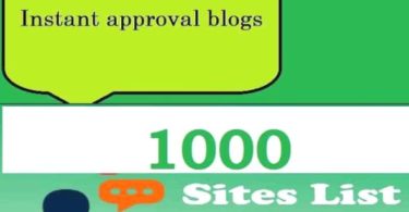 Instant Approval Blogs Site List 2019