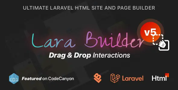 LaraBuilder – Laravel Drag&Drop SaaS HTML site builder 