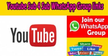 Latest Youtube Sub 4 Sub WhatsApp Group Join links