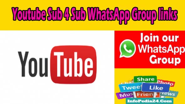Latest Youtube Sub 4 Sub WhatsApp Group Join links