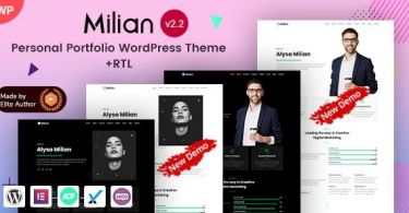 Milian – Personal Portfolio Elementor WordPress
