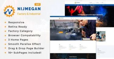 Nijmegan – Factory and Industrial Business WordPress Theme