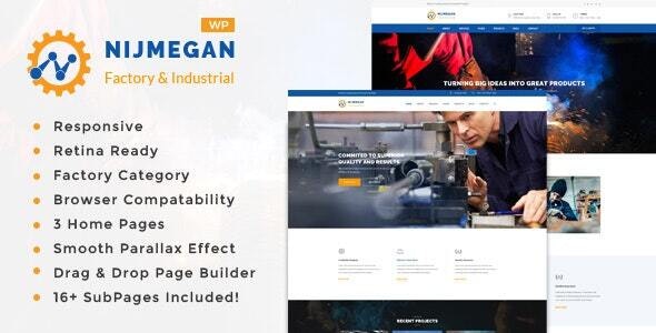Nijmegan – Factory and Industrial Business WordPress Theme
