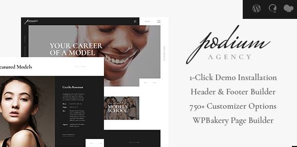 Podium – Fashion Model Agency WordPress Theme