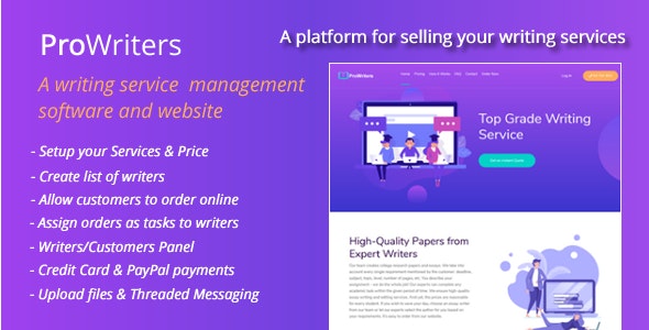 ProWriters – Sell writing services online
