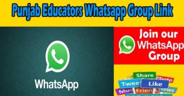 Punjab Educators New Whatsapp Group Join Link