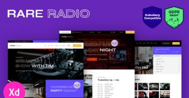 Rare Radio – Online Music Radio Station & Podcast WordPress Theme