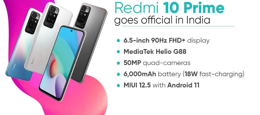 Redmi 10 Prime announced to release with a 6,000mAh battery with Reverse Charging