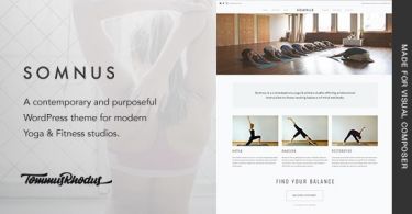 Somnus – Yoga & Fitness Studio WordPress Theme