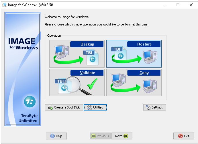 TeraByte Drive Image Backup & Restore v3.50