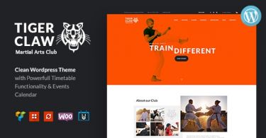 Tiger Claw – Martial Arts School and Fitness Center WordPress Theme Download