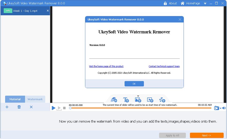 UkeySoft Video Watermark Remover v8.0.0 