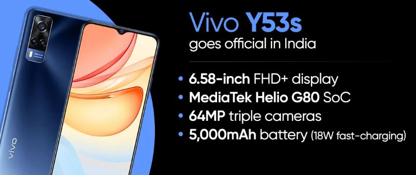 Vivo Y53s coming with MediaTek Helio G80 SoC and 5,000mAh battery